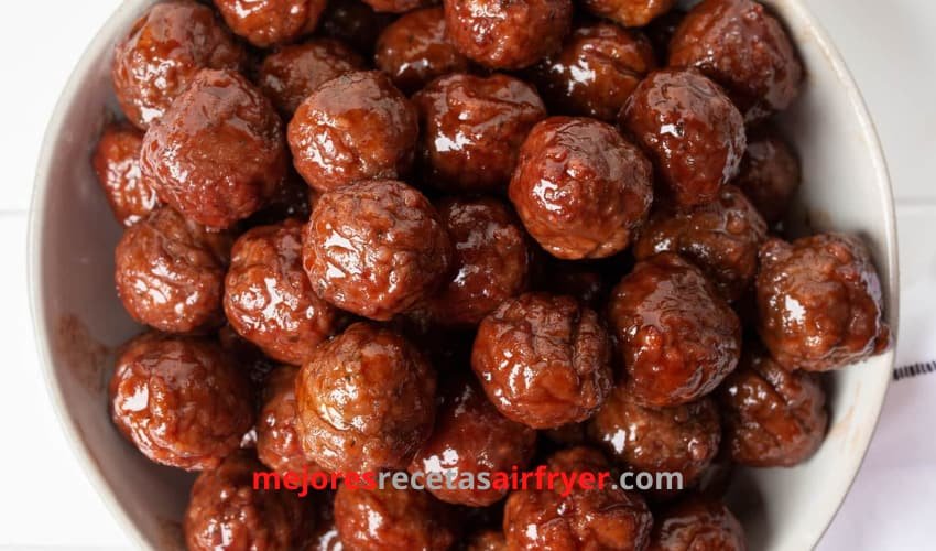 Albóndigas Dulces y Picantes en la Air Fryer 2 Albóndigas Dulces y Picantes en la Air Fryer