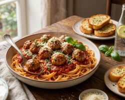 Albóndigas italianas caseras jugosas, tiernas y llenas de sabor