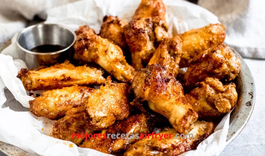 Alitas de Pollo con Sirope de Arce en una Freidora de Aire