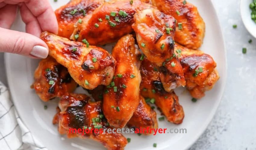 Alitas de Pollo con Sirope de Arce en una Freidora de Aire 2 Alitas de Pollo con Sirope de Arce