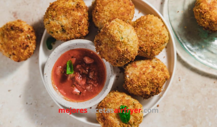 Arancini de Quinua Rellenos de Queso en la Freidora de Aire
