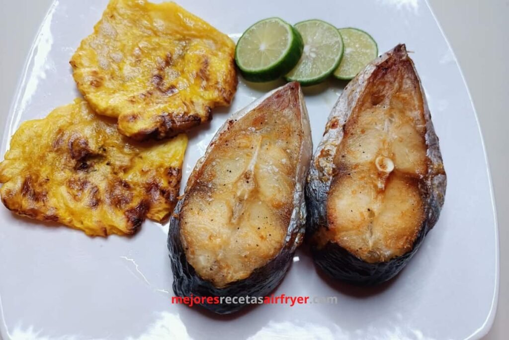 Bagre con salsa tártara en la freidora de aire