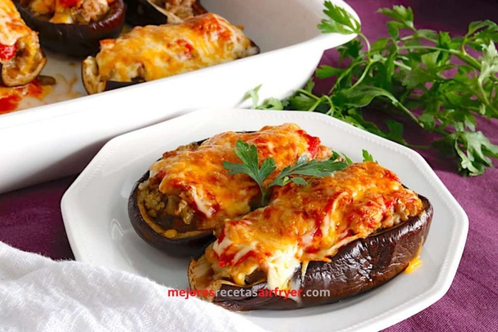 Berenjena Asada con Queso en la Freidora de Aire