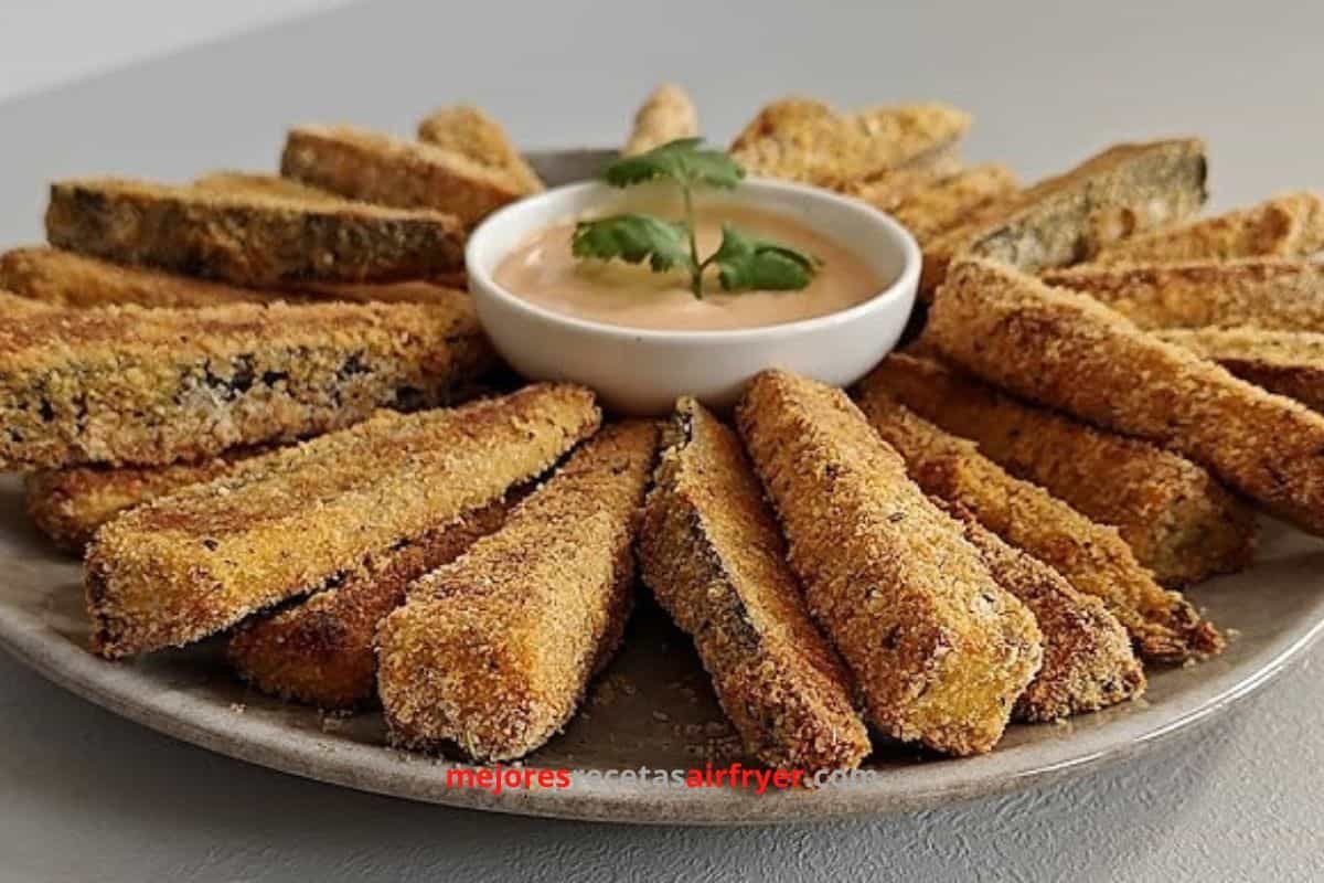Berenjena frita en freidora de aire