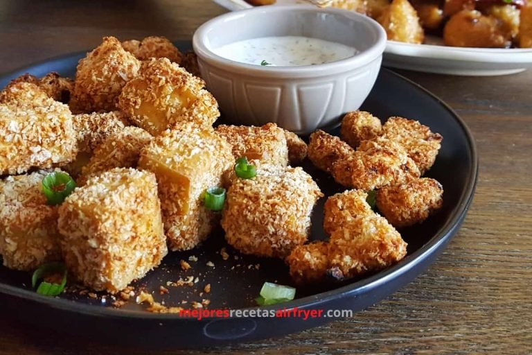 Bocaditos de Tofu Apanado en la Freidora de Aire