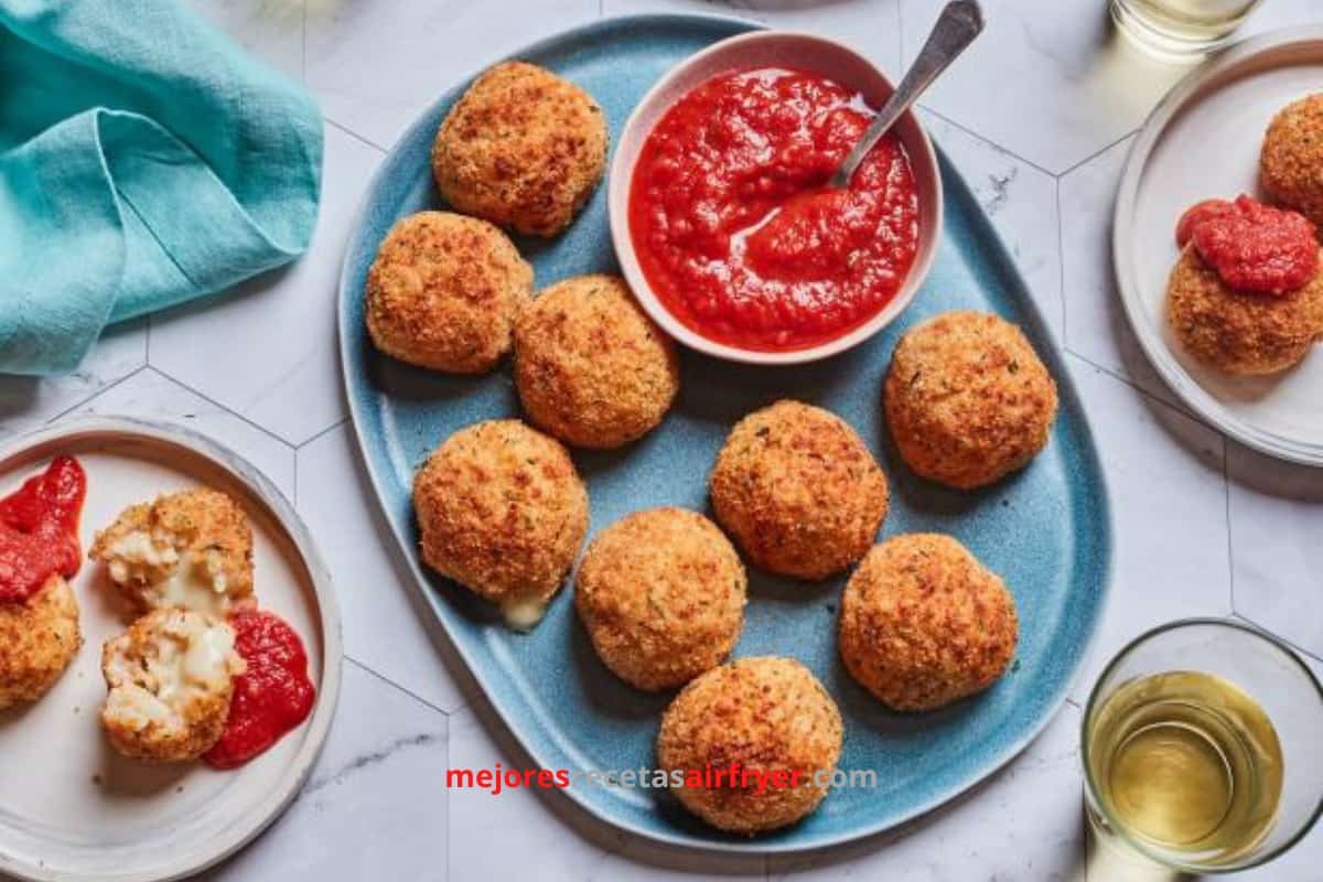 Bolas de Arancini en la Freidora de Aire
