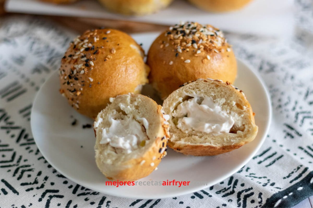 Bolas de Bagel Rellenas en la Freidora de Aire