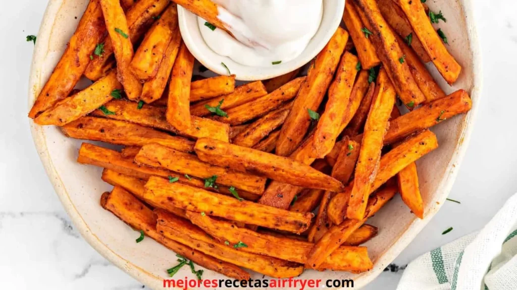 Camote frito al estilo Papas a la francesa airfryer 3