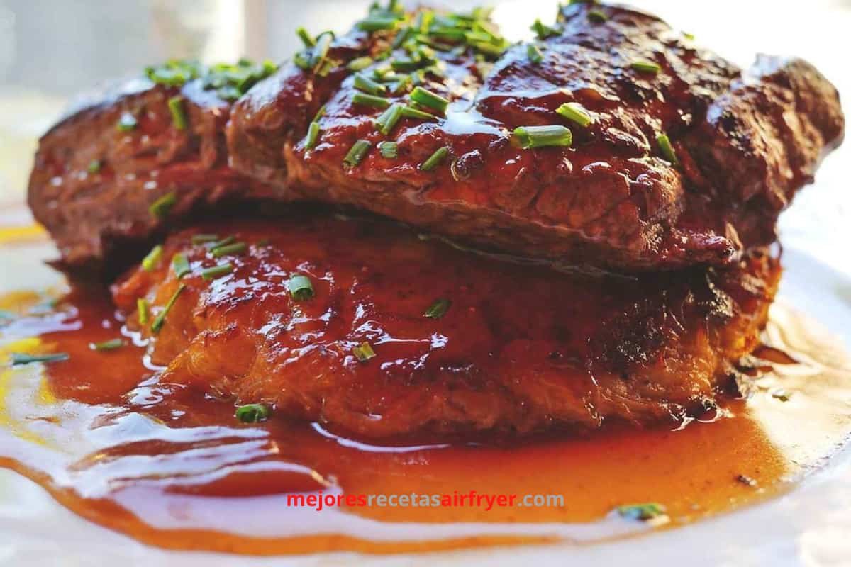 Carne de Res con Salsa BBQ en la Freidora de Aire