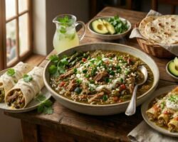 Chile verde en olla de cocción lenta con cerdo tierno Chile verde en olla de cocción lenta con cerdo tierno