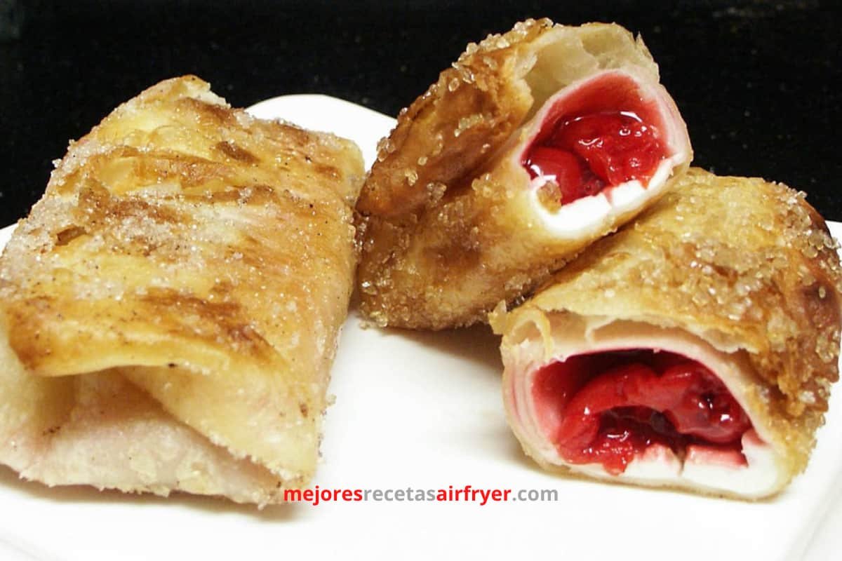 Chimichangas de Queso Crema y Cereza en la Freidora de Aire