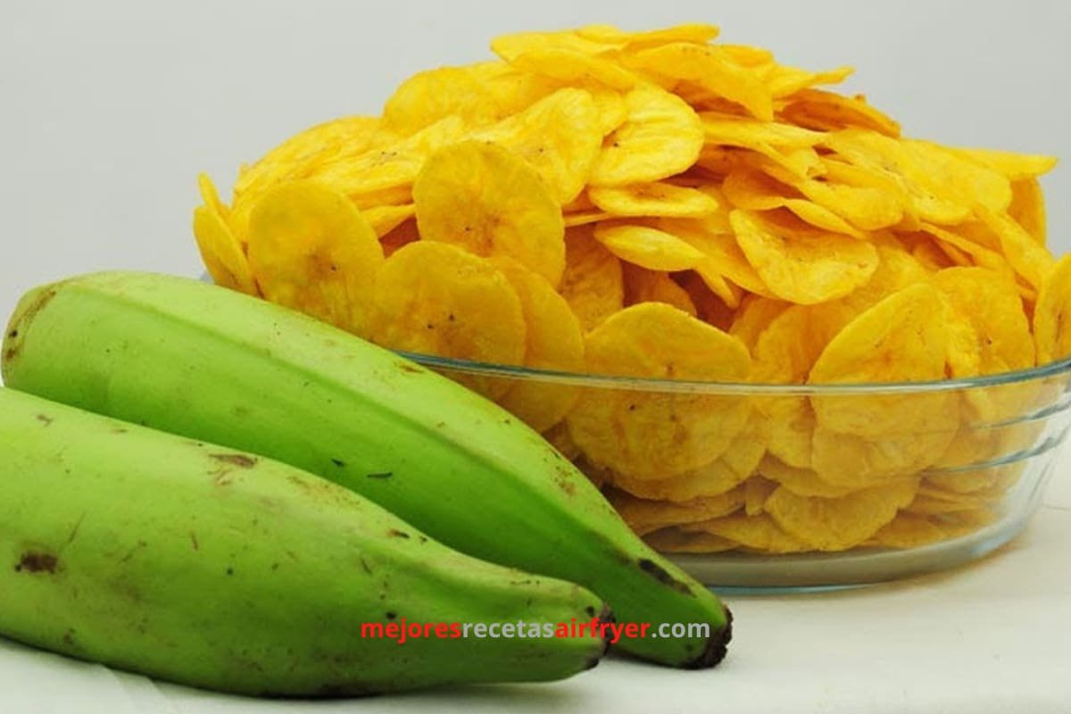 Chips de Plátano Verde en la Freidora de Aire