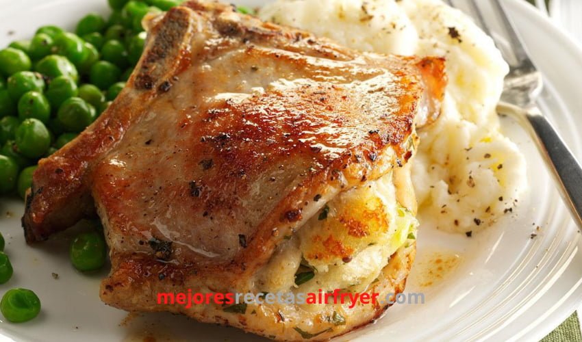 Chuletas de Cerdo Rellenas en la Freidora de Aire