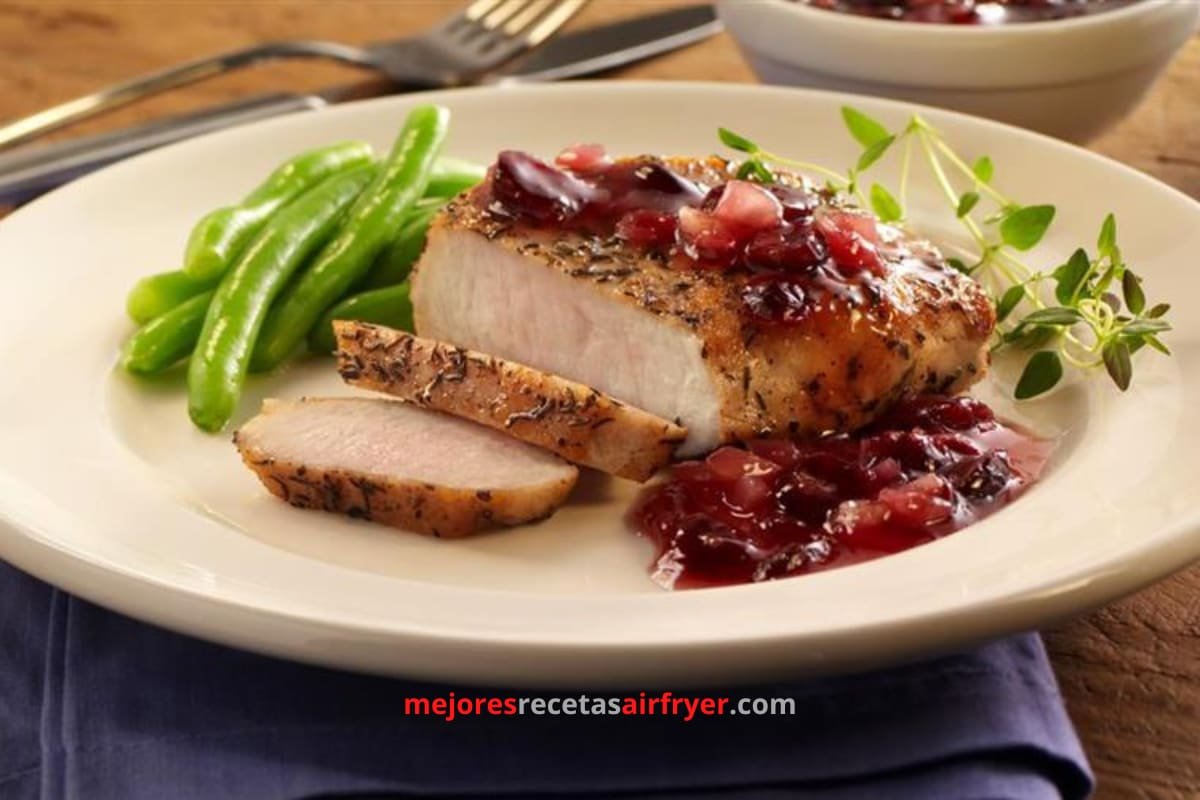 Chuletas de Cerdo con Salsa de Ciruela en la Air Fryer