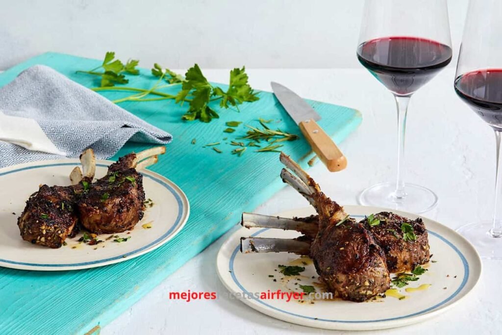Chuletas de Cordero con Ajo y Vino en la Freidora de Aire