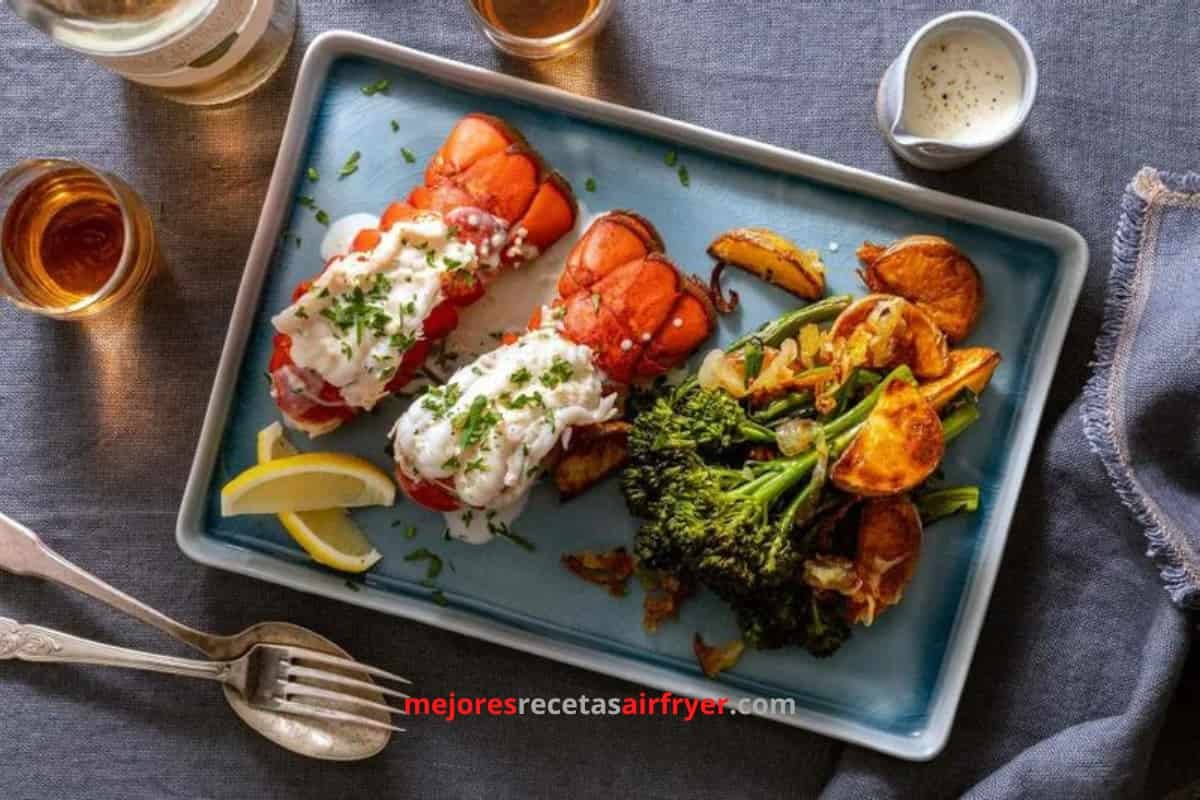 Colas de Langosta con Salsa en la Freidora de Aire