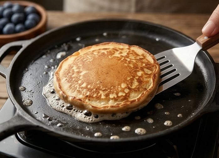 Cómo hacer pancakes de avena y trigo integral paso a paso (10)