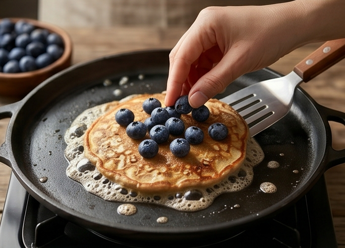 Cómo hacer pancakes de avena y trigo integral paso a paso2
