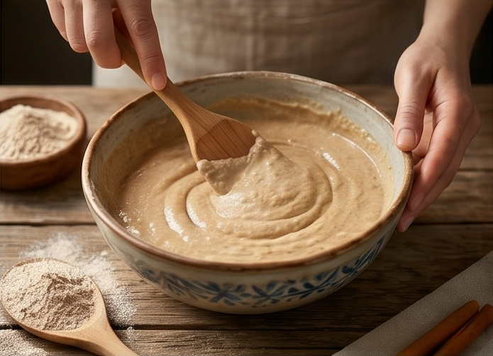 Cómo hacer pancakes de avena y trigo integral paso a paso3