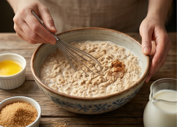 Cómo hacer pancakes de avena y trigo integral paso a paso5