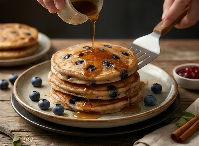 Cómo hacer pancakes de avena y trigo integral paso a paso12