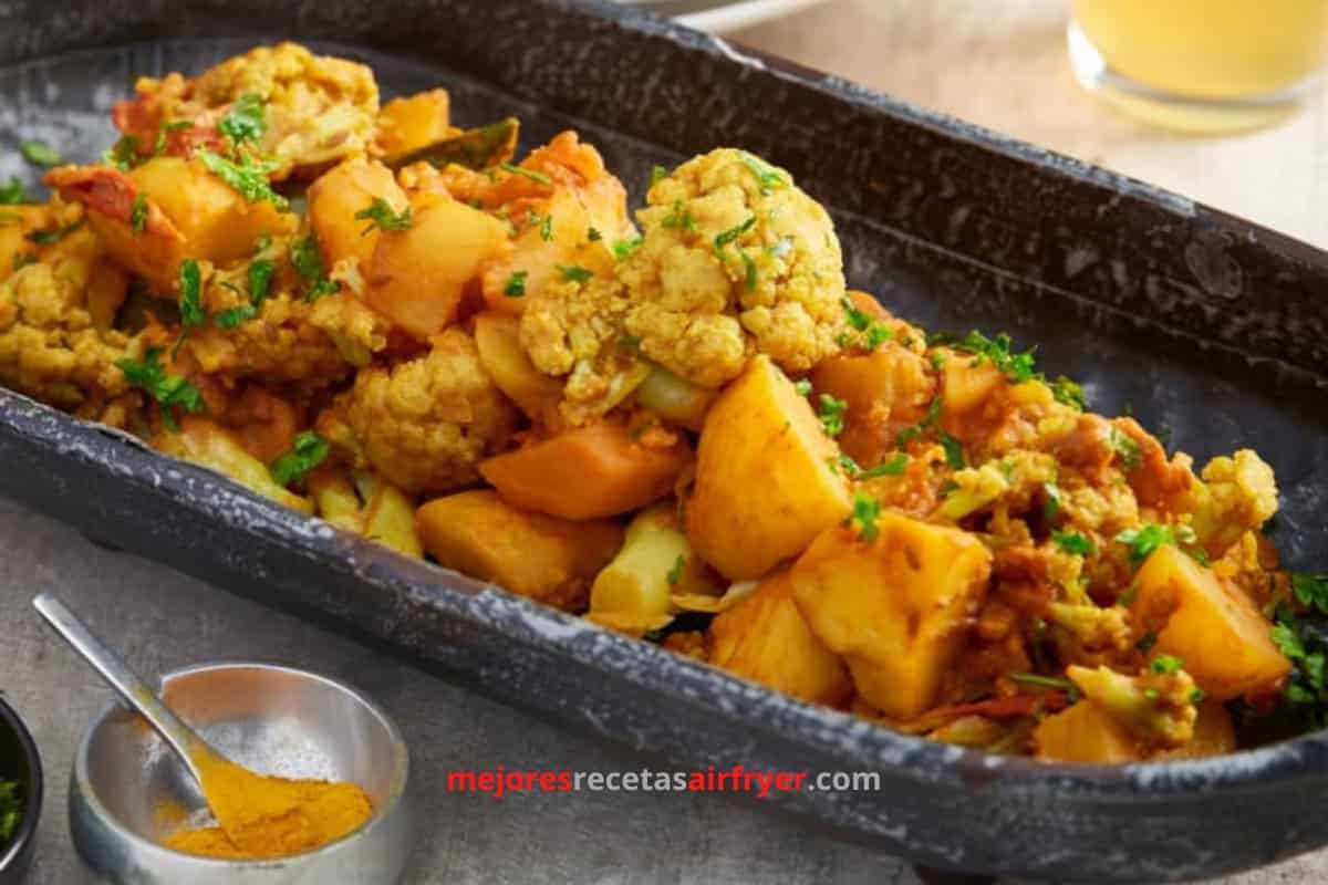 Receta de Aloo Gobi en la Freidora de Aire 4 Cómo preparar Aloo Gobi en la Freidora de Aire-3