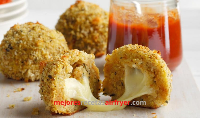 Arancini de Quinua Rellenos de Queso en la Freidora de Aire 3 Cómo preparar Arancini de Quinoa Rellenos de Queso en la Freidora de Aire