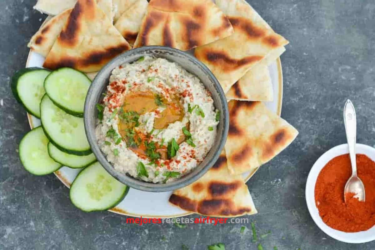 Receta de Baba Ganoush en la Freidora de Aire 2 Cómo preparar Baba Ganoush en la Freidora de Aire-2