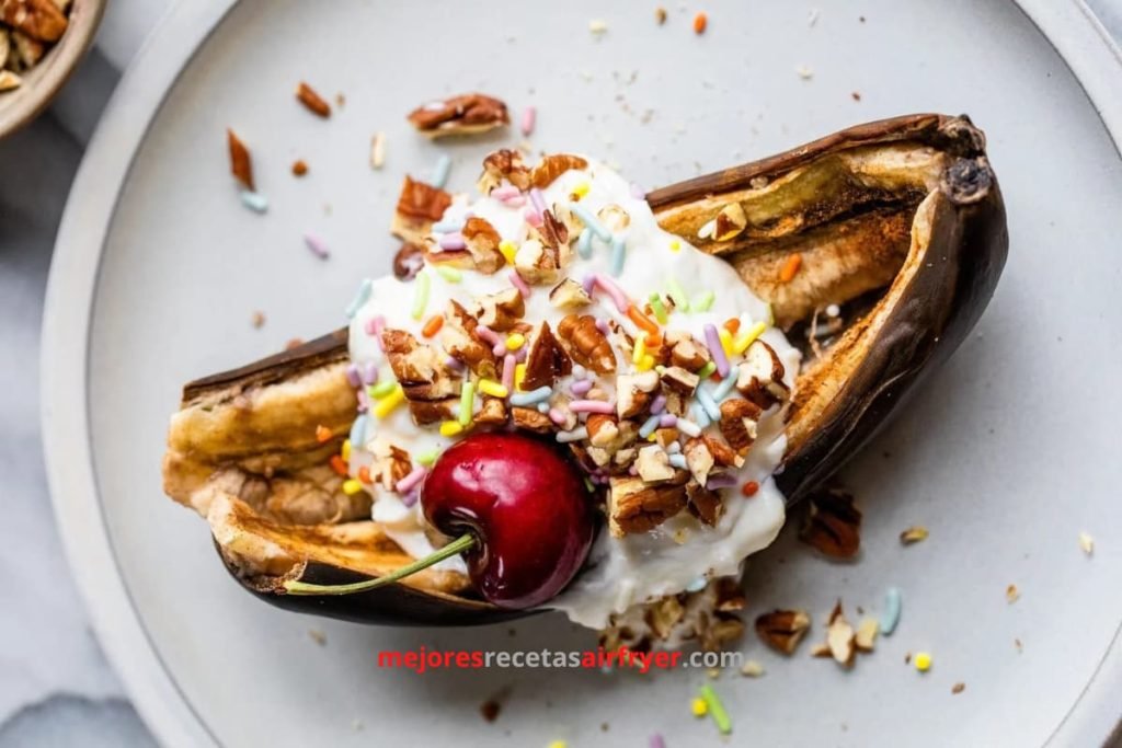 Cómo preparar Banana Split en la Freidora de Aire-3