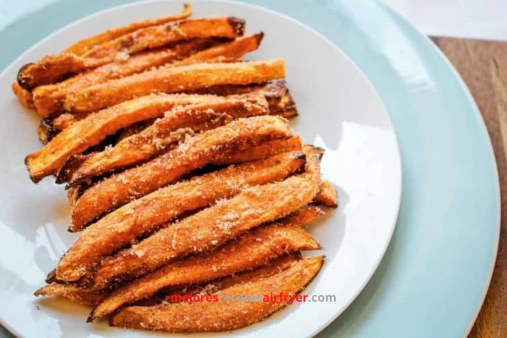 Batatas Fritas con Canela y Azúcar en la Freidora de Aire 2 Cómo preparar Batatas Fritas con Canela y Azúcar en la Freidora de Aire