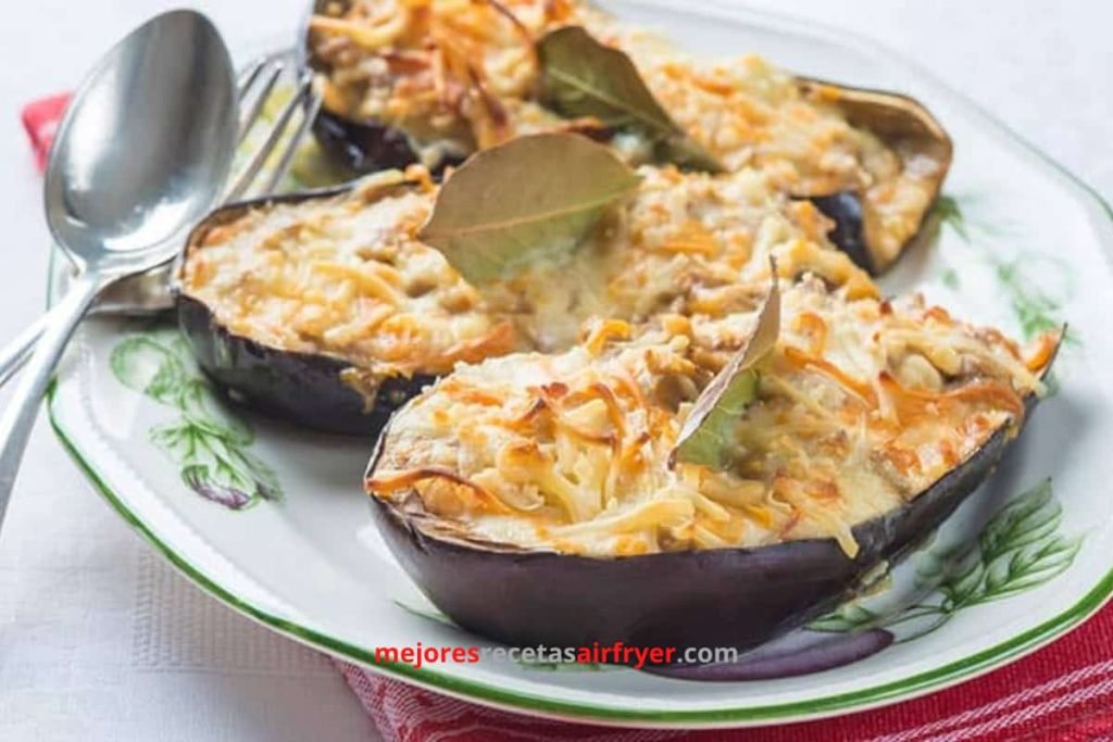 Cómo preparar Berenjena Asada con Queso en la Freidora de Aire-2