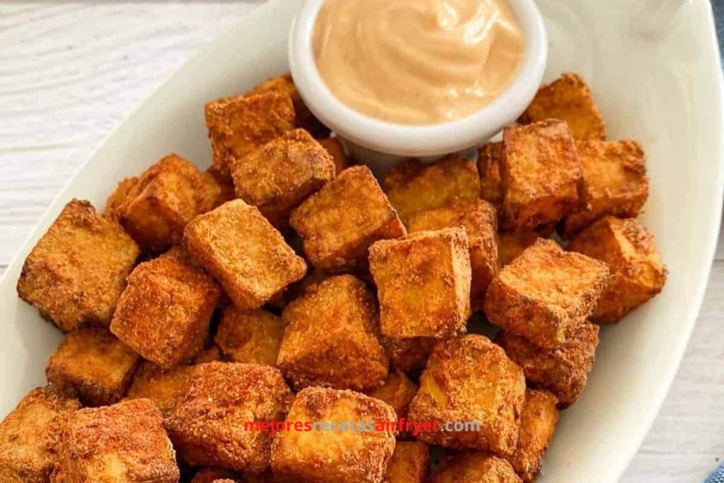 Bocaditos de Tofu Apanado en la Freidora de Aire 3 Cómo preparar Bocaditos de Tofu Apanado en la Freidora de Aire-2