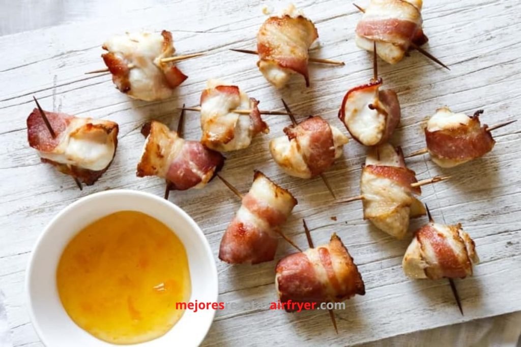 Cómo preparar Bocaditos de pollo envueltos en tocino en la Air Fryer-1