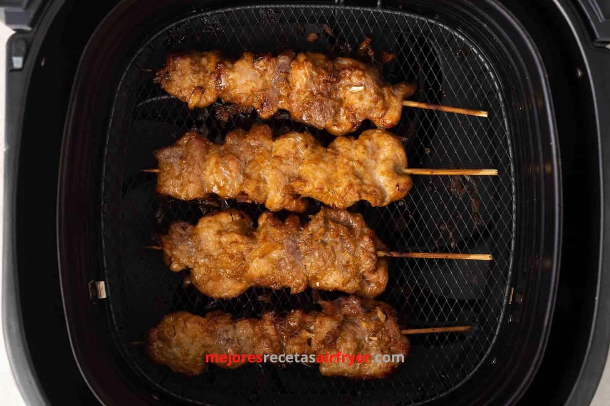 Cómo preparar Brochetas de Cerdo en la Freidora de Aire-1