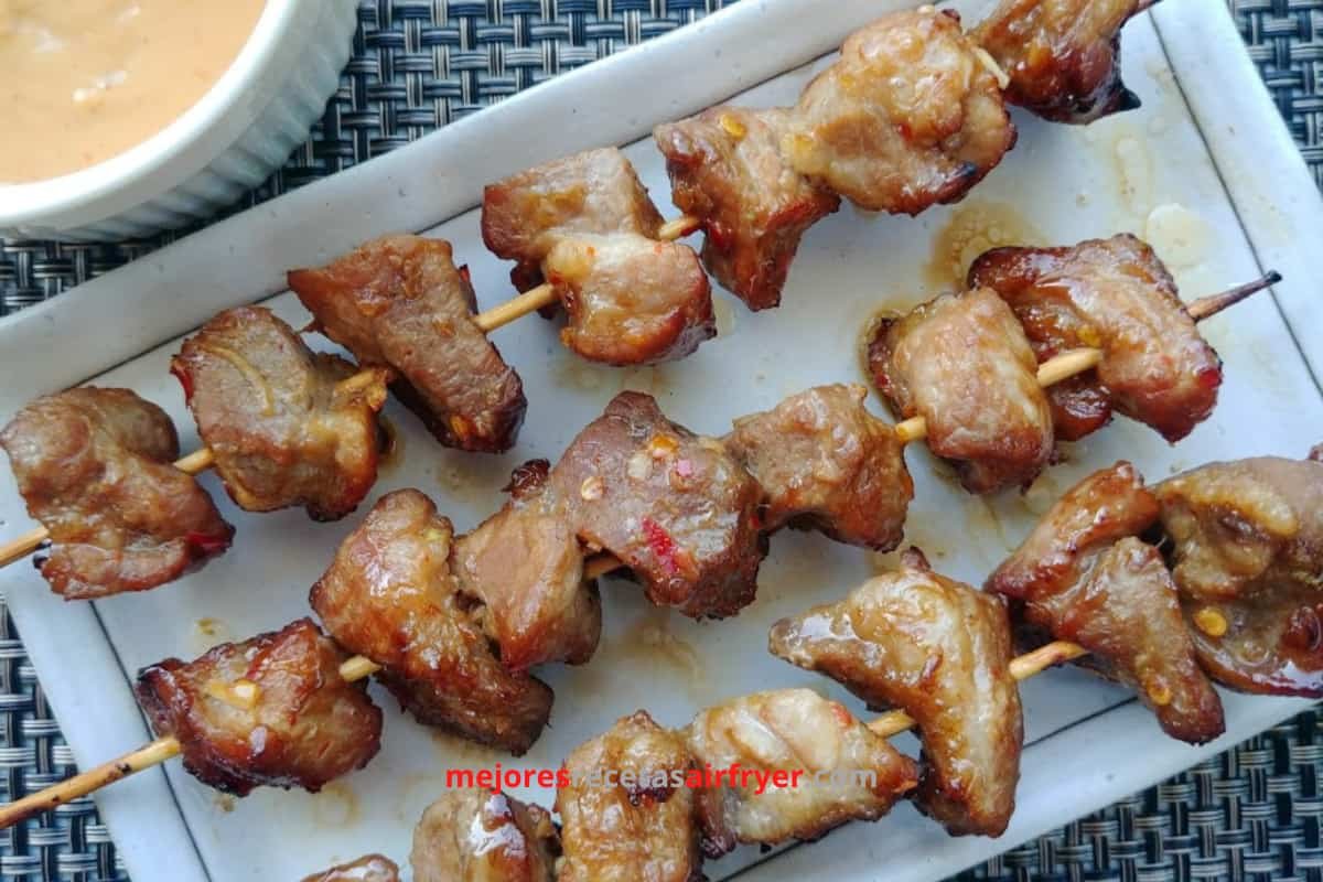 Cómo preparar Brochetas de Cerdo en la Freidora de Aire-2