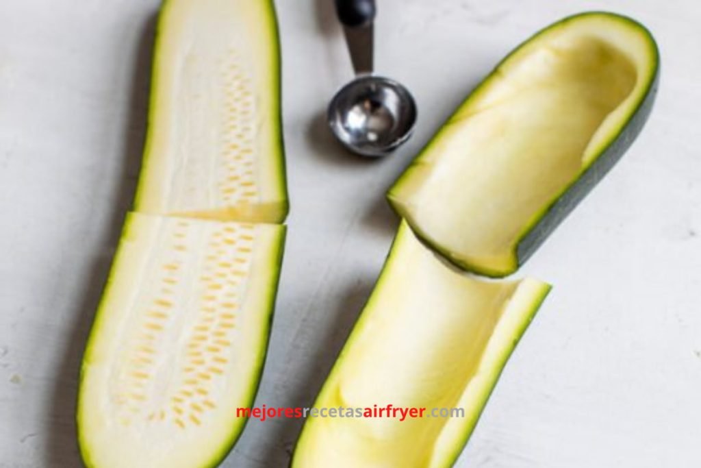 Cómo preparar Calabacines Rellenos de Pollo en la Freidora de Aire-1