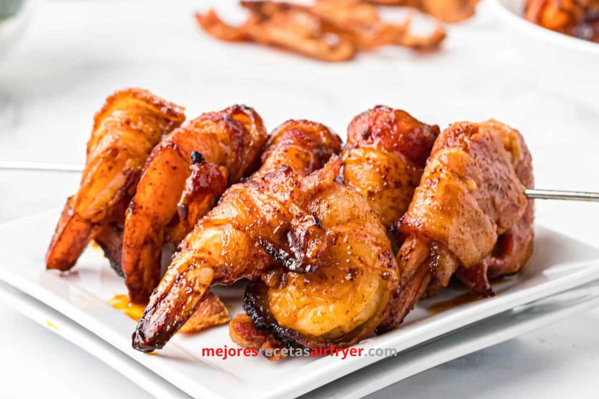 Cómo preparar Camarones Envueltos en Tocino en la Freidora de Aire