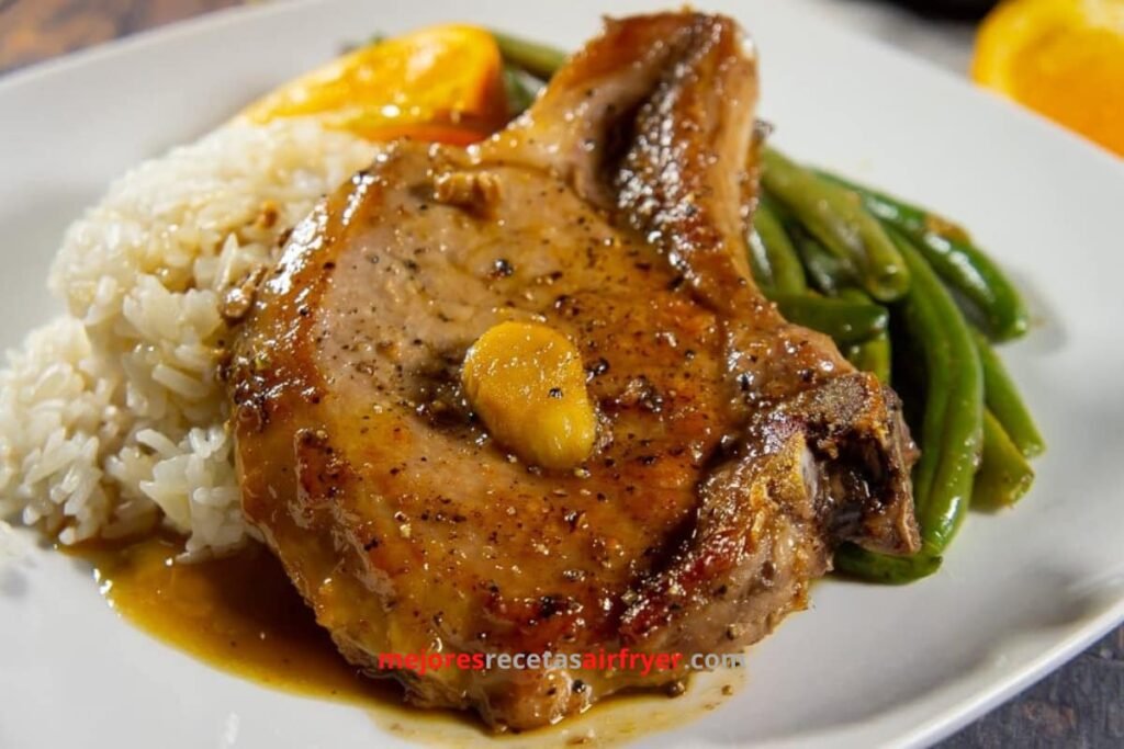 Receta de Chuletas de Cerdo Rancheras en la Freidora de Aire 2 Cómo preparar Chuletas de Cerdo Rancheras en la Freidora de Aire
