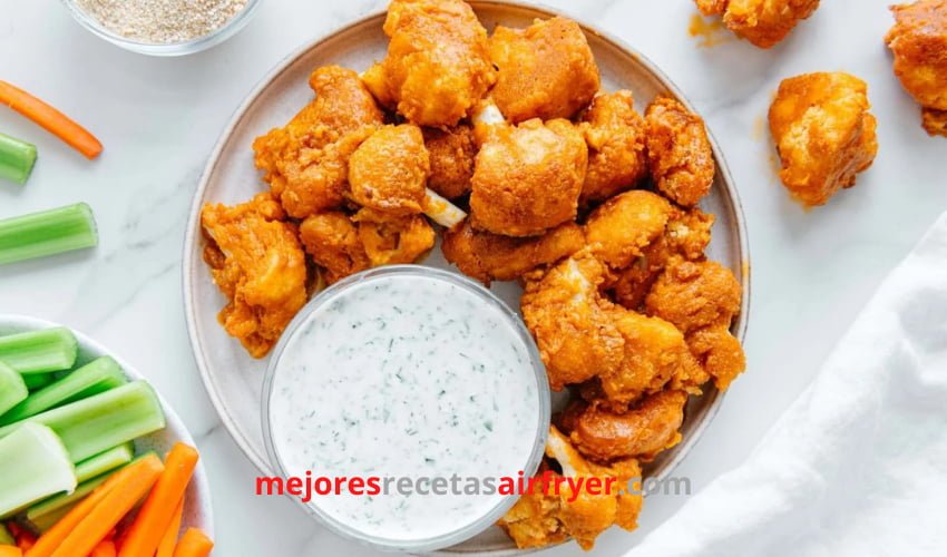 Cómo preparar Cogollos de Coliflor con Salsa de Búfalo en la Freidora de Aire