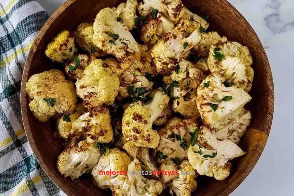 Receta de Coliflor Mediterránea en la Freidora de Aire 2 Cómo preparar Coliflor Mediterránea en la Freidora de Aire