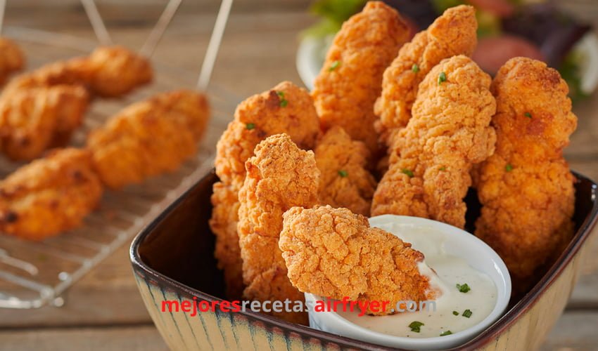 Deditos de Pollo Crujiente en la Freidora de Aire 2 Cómo preparar Deditos de Pollo Crujiente en la Freidora de Aire