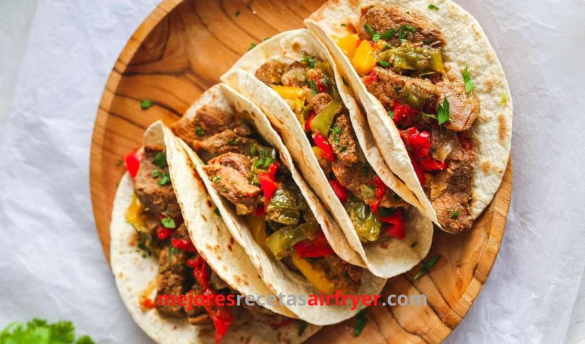 Fajitas de Bistec en la Freidora de Aire 2 Cómo preparar Fajitas de Bistec en la Freidora de Aire