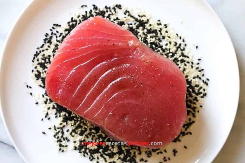 Cómo preparar Filete de Atún con Costra de Sésamo en la Freidora de Aire-1