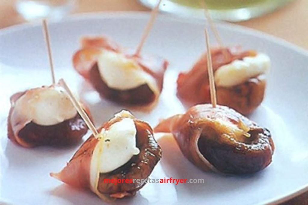 Bocaditos de Higos con Queso Brie y Prosciutto 3 Cómo preparar Higos con Queso Brie y Prosciutto en la Freidora de Aire-2