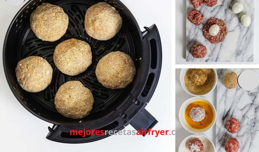 Cómo preparar Huevos Escoceses en la Freidora de Aire