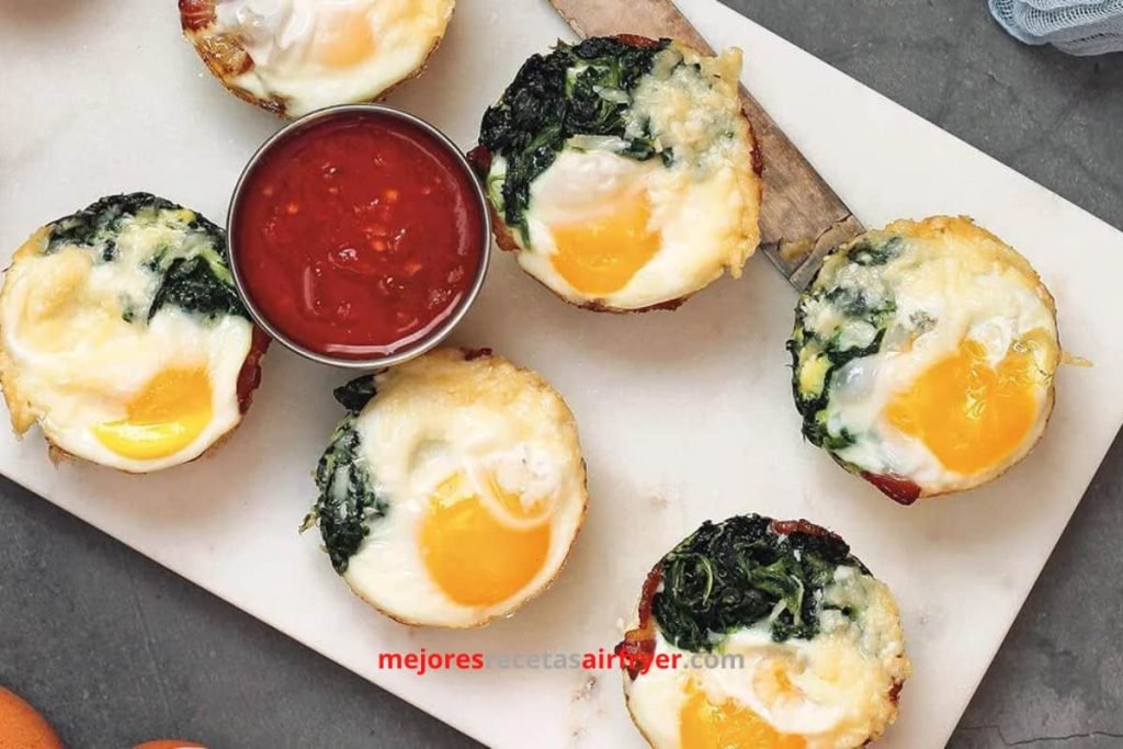 Cómo preparar Huevos con Prosciutto y Espinacas en la Freidora de Aire-2