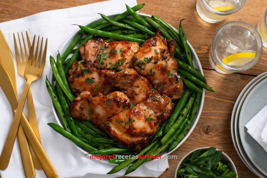 Receta de Muslos de Pollo a la Mostaza en la Freidora de Aire 2 Cómo preparar Muslos de Pollo a la Mostaza en la Freidora de Aire