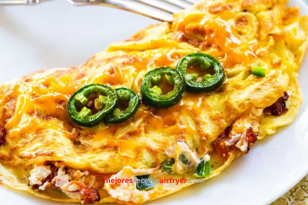 Cómo preparar Omelette con Salchichas y Queso en la Freidora de Aire-1