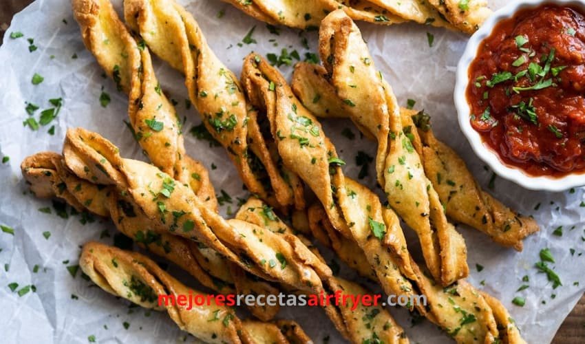 Receta Palitos de Pan Griego en la Freidora de Aire 2 Cómo preparar Palitos de Pan Griego en la Freidora de Aire