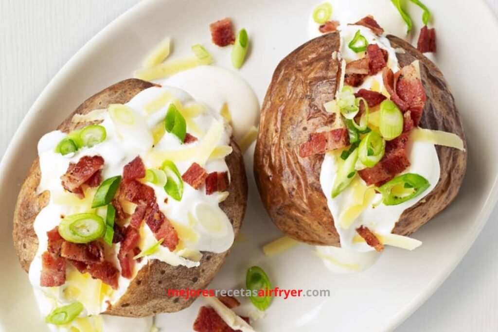 Receta de Papas Baby con Tocino y Crema Agria en Air Fryer 2 Cómo preparar Papas Baby con Tocino y Crema Agria en la Freidora de Aire